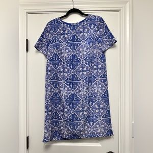The Limited, size M, blue and white patterned dress